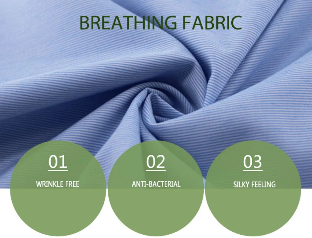 Customized Cheap Pure Bamboo Organic Cotton Feeling Solid Dyed Jacquard Woven Fabric for Shirt